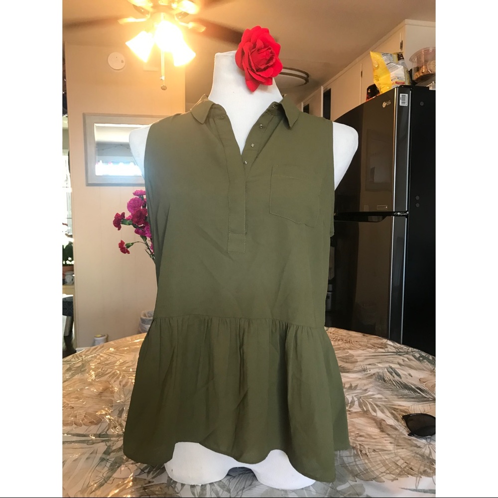 AEO Army-Green Blouse